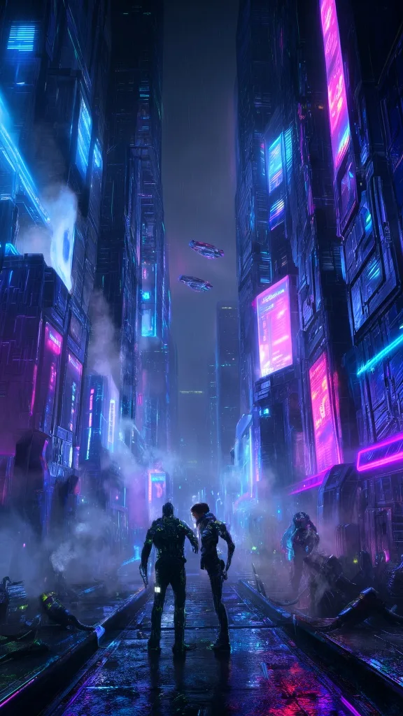 Cyberpunk style sample 3 of 6, an AI image made with Blipix