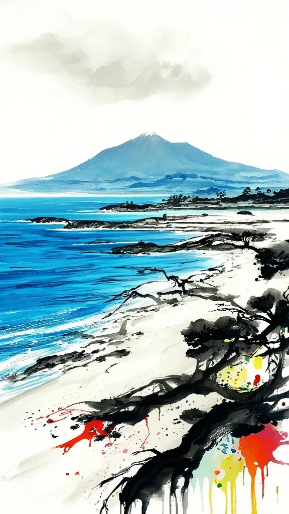 Japanese Ink style sample 2 of 5, an AI image made with Blipix
