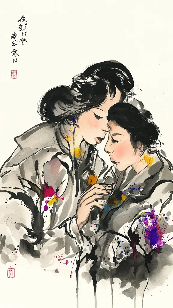 Japanese Ink style sample 5 of 5, an AI image made with Blipix