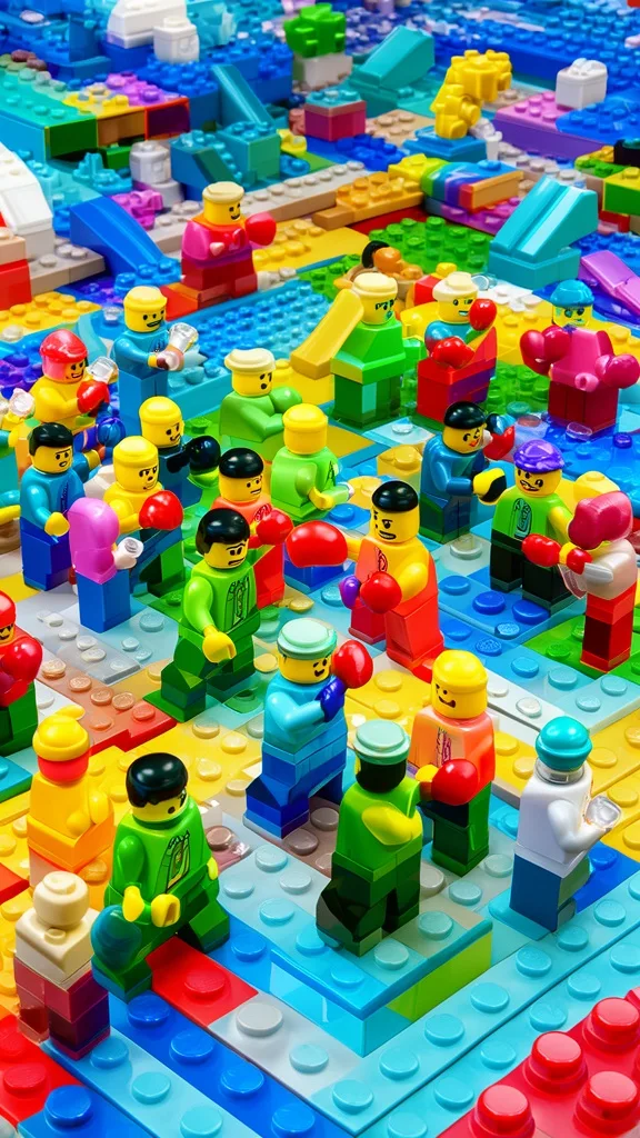 Lego style sample 2 of 6, an AI image made with Blipix